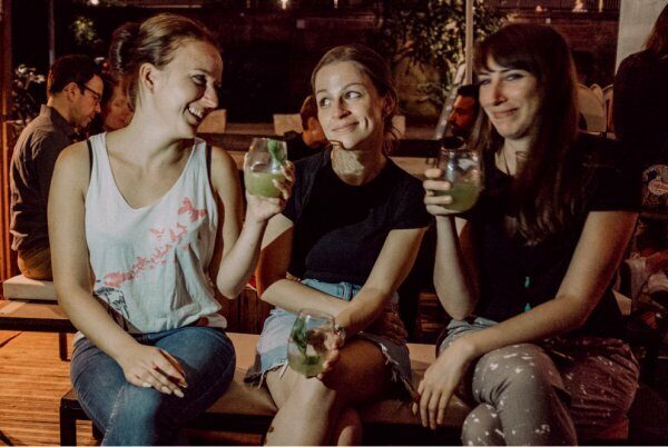 Bahnhofsviertelnacht 2018 - Birgit eisenbeis, andrea engel und sarah ackermann